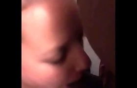 Homemade interracial amateur throat gagging wife sucking black cock