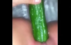 Squirting with a cucumber