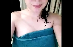 Shy masturbation after shower